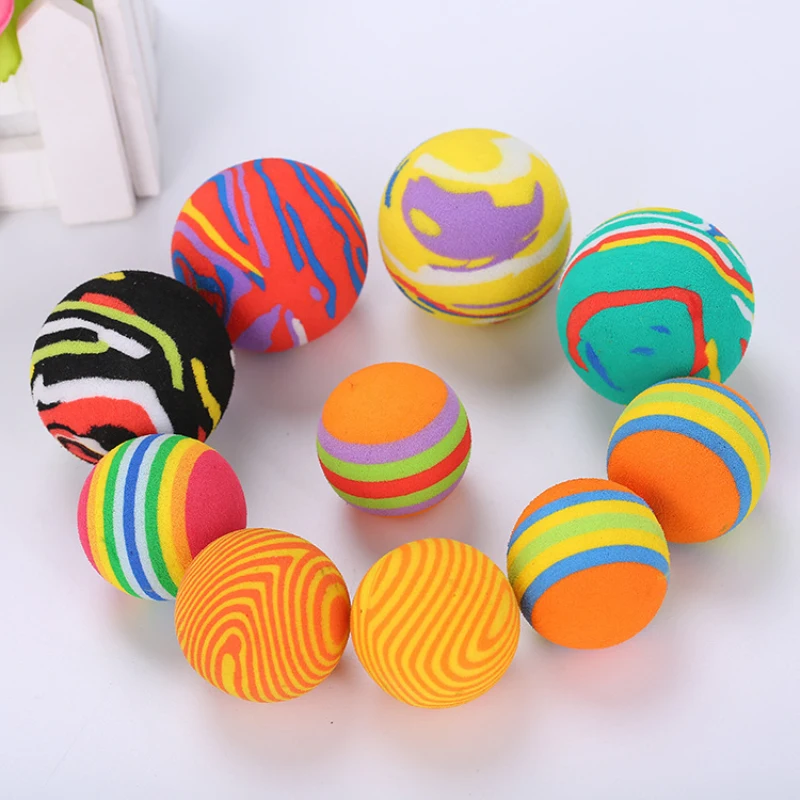 1/2/3/4/5pcs Cat Toy Ball Toys For Cats Foam Multicolor Balls Pet Toy Interactive Training Toys Pet Cat Supplies Cat Accessories