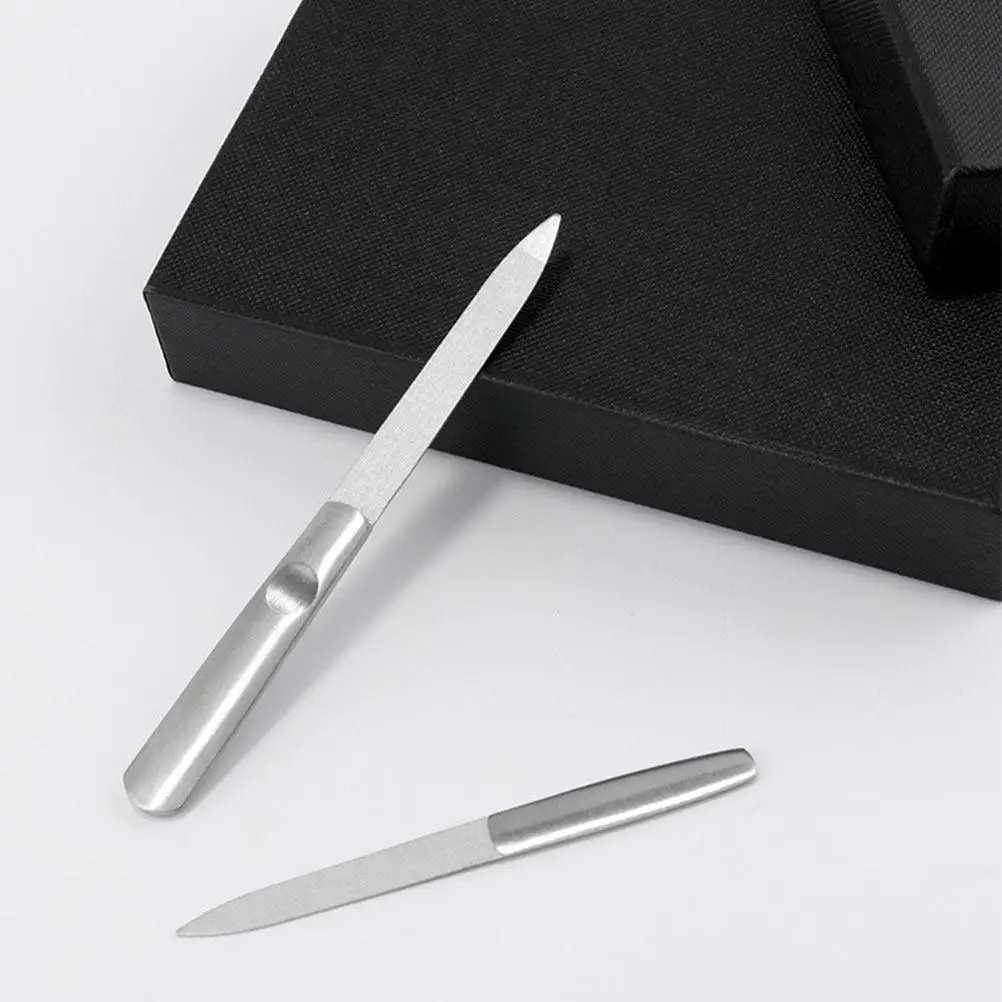 

4Pcs Sturdy Compact Nail File Set Stainless Steel Manicure Tool for Fingernail Shaping Smoothing Dead Skin Removal Nail Art