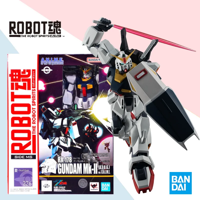 

Bandai original ROBOT spirit RX-178 GUNDAM MK-2 AEUG Ver. ANIME action figure assembly model ornaments collection gift toys