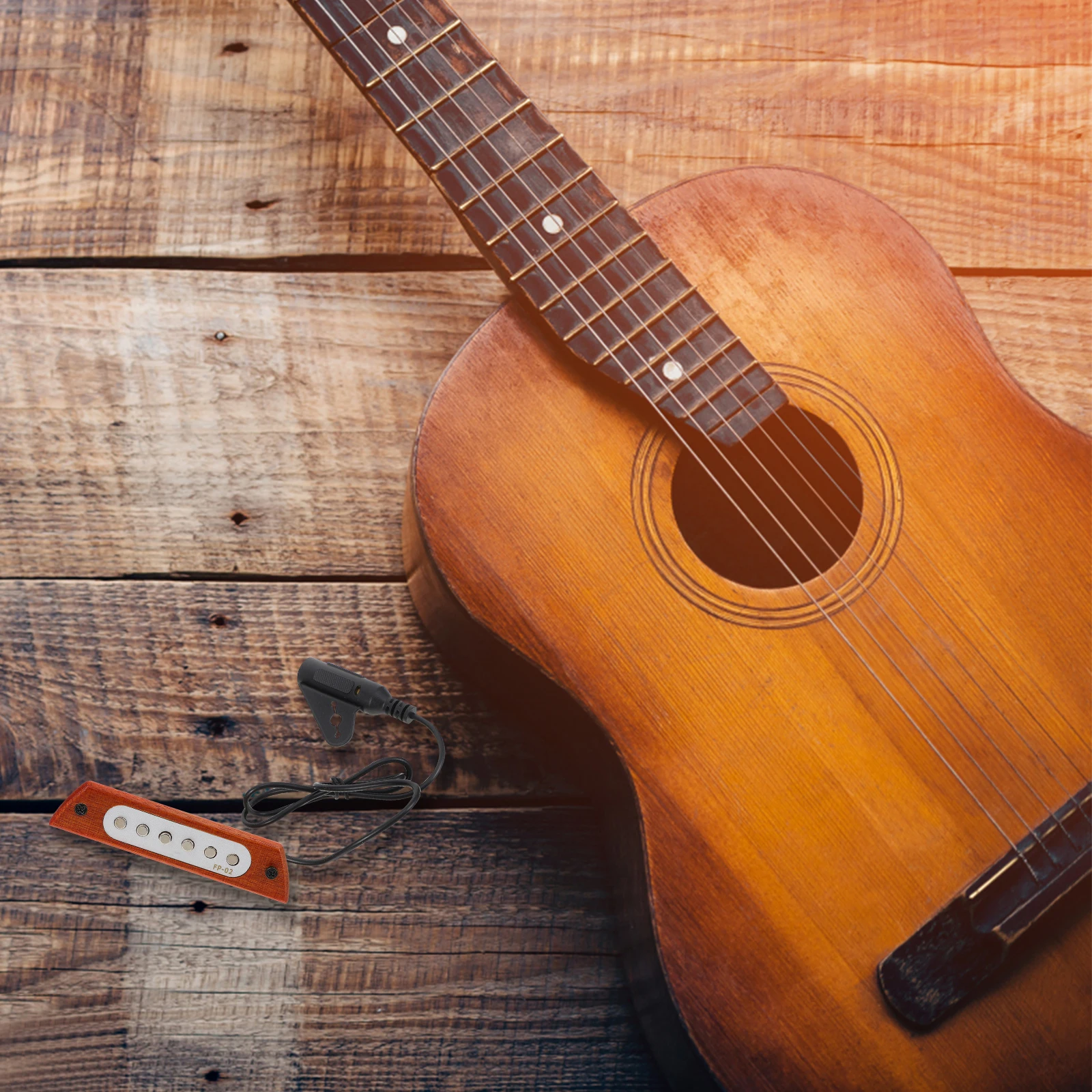 

Open-hole-free Pickup Acoustic Guitar Musical Instrument Accessory Humbucker for Classical