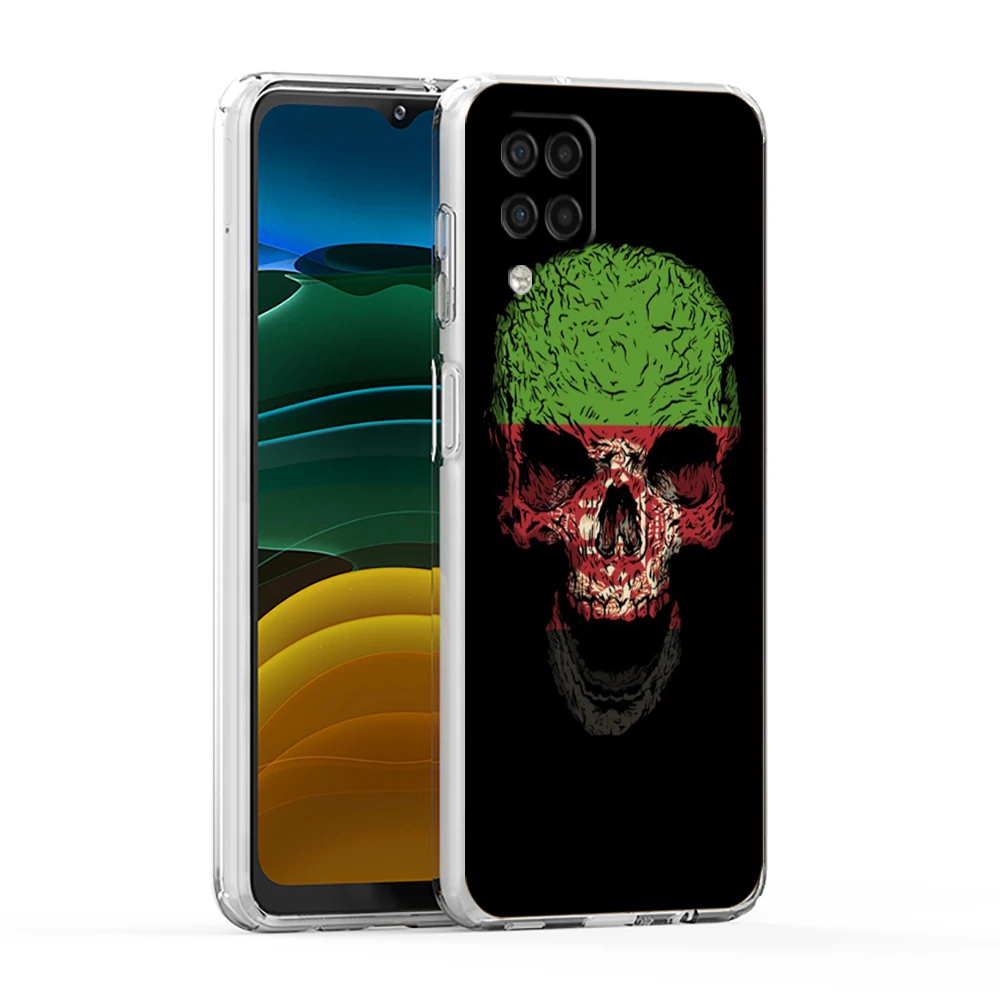 Afghan afeganistão bandeira caso de telefone capa para samsung galaxy a32 a52 a72 a13 a22 a51 a71 a41 a31 a21s a11 transparente macio escudo