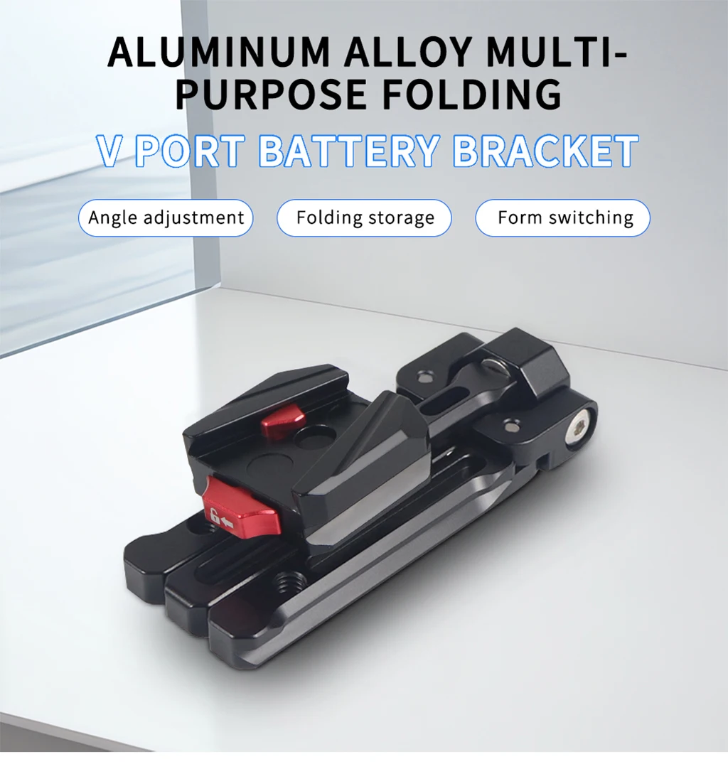 Aluminium V-Lock Batterie Montage Platte Klemme Schnellspanner für ARCA Stativ Gimbal Vlog DSLR Kamera V Mount Netzteil Halterung – Detail 13