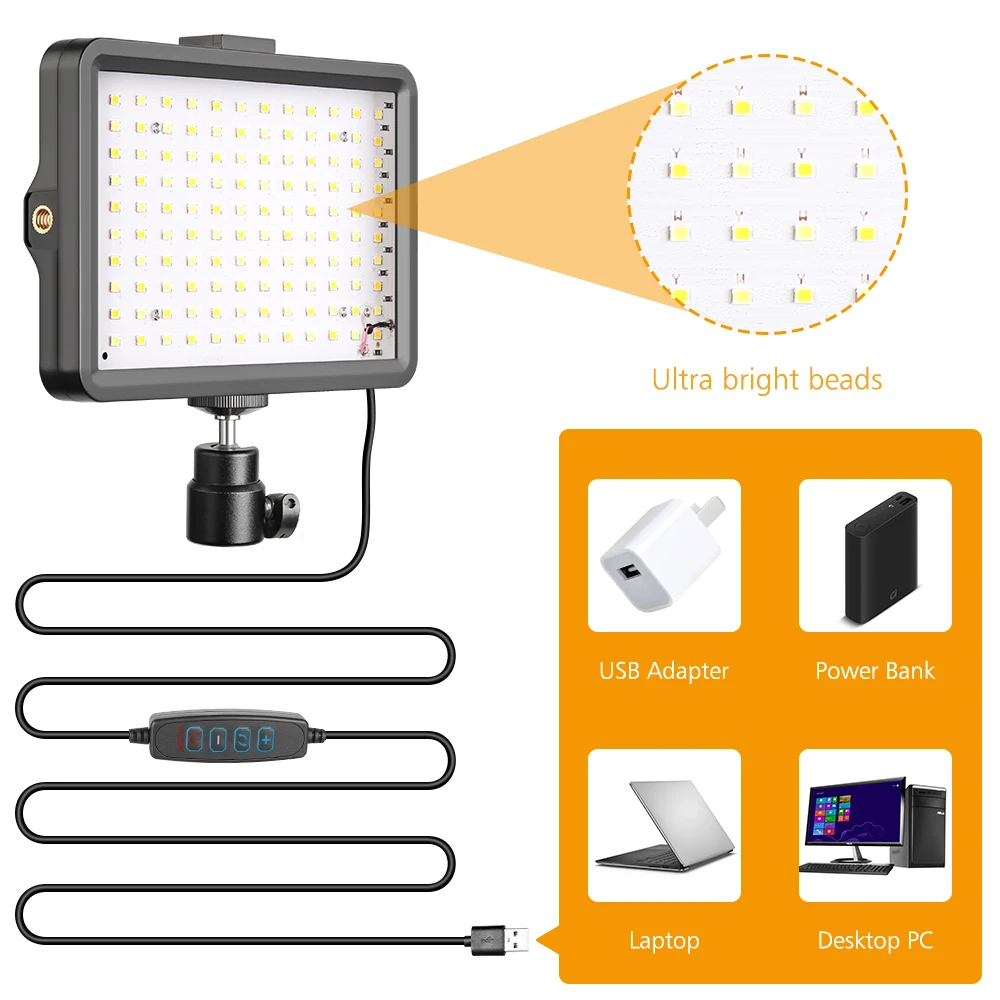 SH-Panel de luz LED para vídeo, iluminación, fotografía, estudio fotográfico, Kit de lámpara para disparar transmisión en vivo, Youbube con filtros RGB