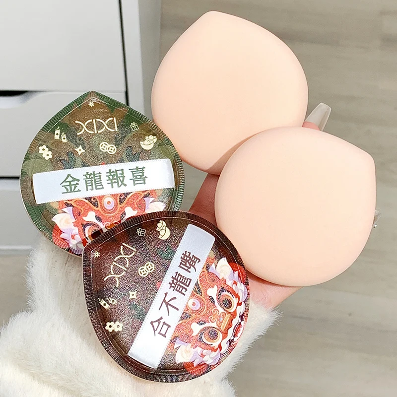 Traditional Chinese Year of the Dragon Limited Powder Puff Soft Flexible Makeup Sponge XL Powder Puff Cosmetics Cushion Puff