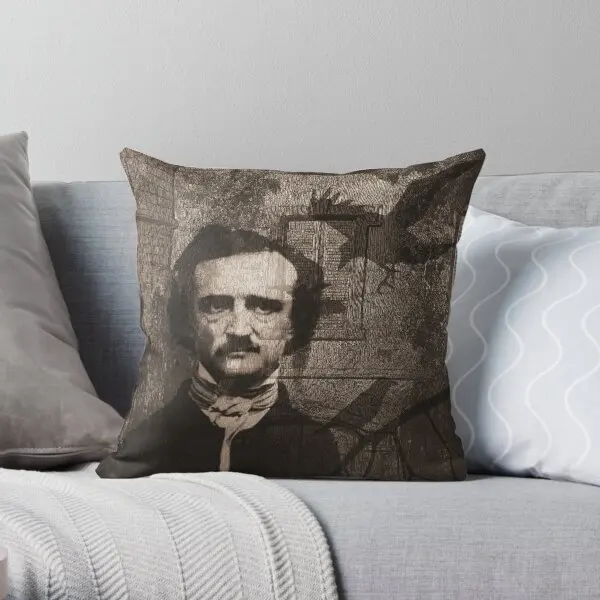 Edgar Allan Poe  Printing Throw Pillow Cover Decor Hotel Decorative Waist Fashion Cushion Office Pillows not include One Side