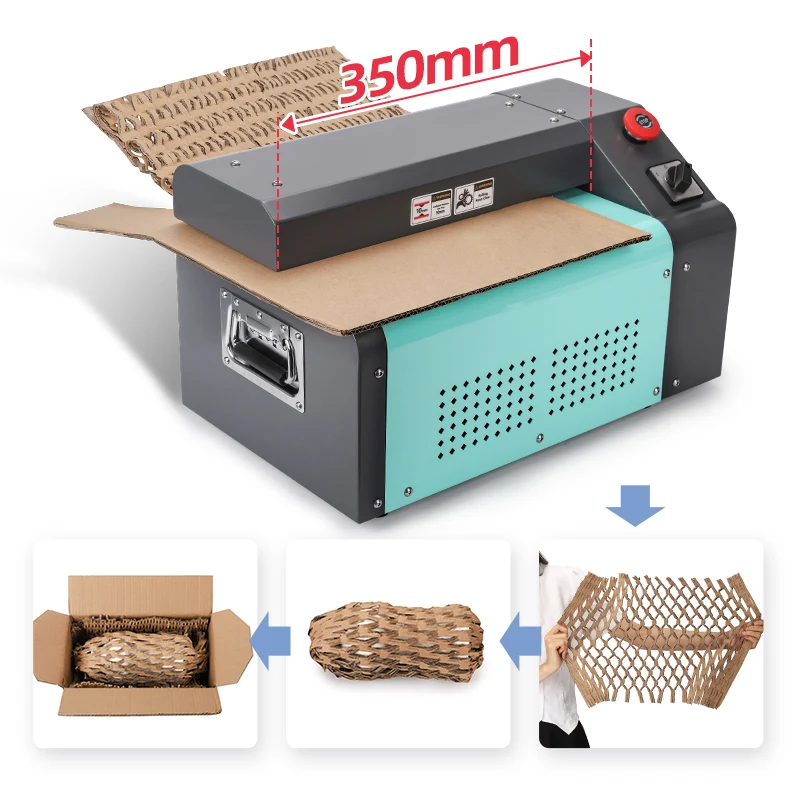 Mini Desktop Kraft Paper Expanding Pad Electric Card Board Small Size Shredder Carton Cutting Machine