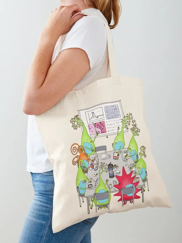 

Brain Cell Lab Meeting Tote Bag eco bag folding Reusable bags shopper bags for women Gift bag