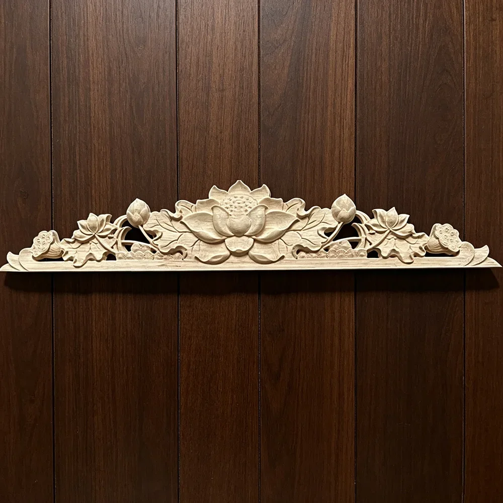 40-50cm European Decoration Retro Wood Applique Onlay Decal Wooden Ornamental European Decoration Retro Antique Cabinet Corner