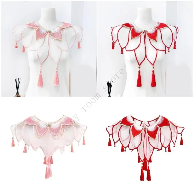 

A0NF Fringe Shoulder Cape For Children Cultural Performances And Photo Props
