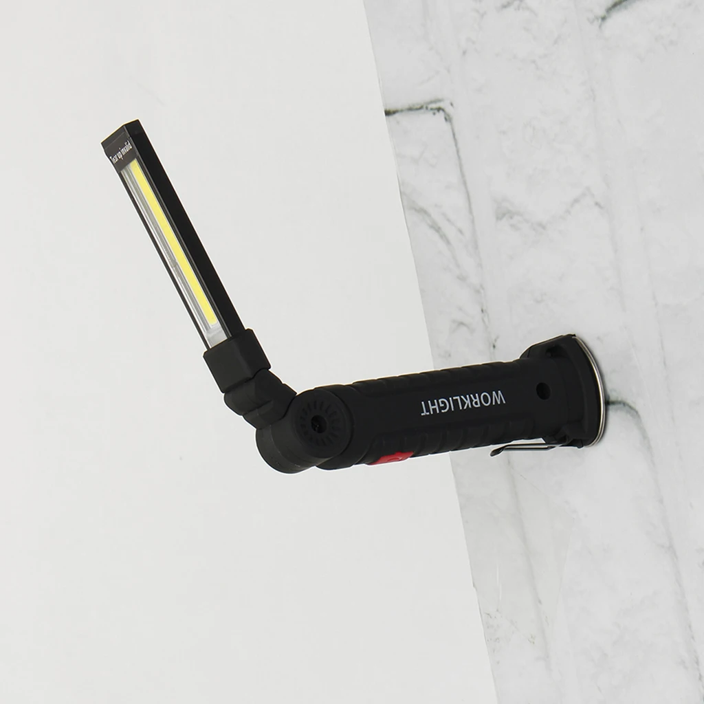 Rechargeable Portable 3 Mode COB s Bright LED Flashlight Inspection Lamp for Car Repair, Indoor, Outdoor