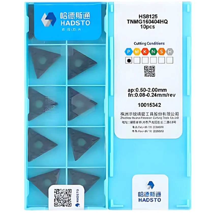 HADSTO TNMG160404-HQ HS8125/TNMG160408-HQ HS8125 TNMG160404HQ TNMG160408HQ TNMG331 TNMG332 CNC carbide inserts 10pcs/box