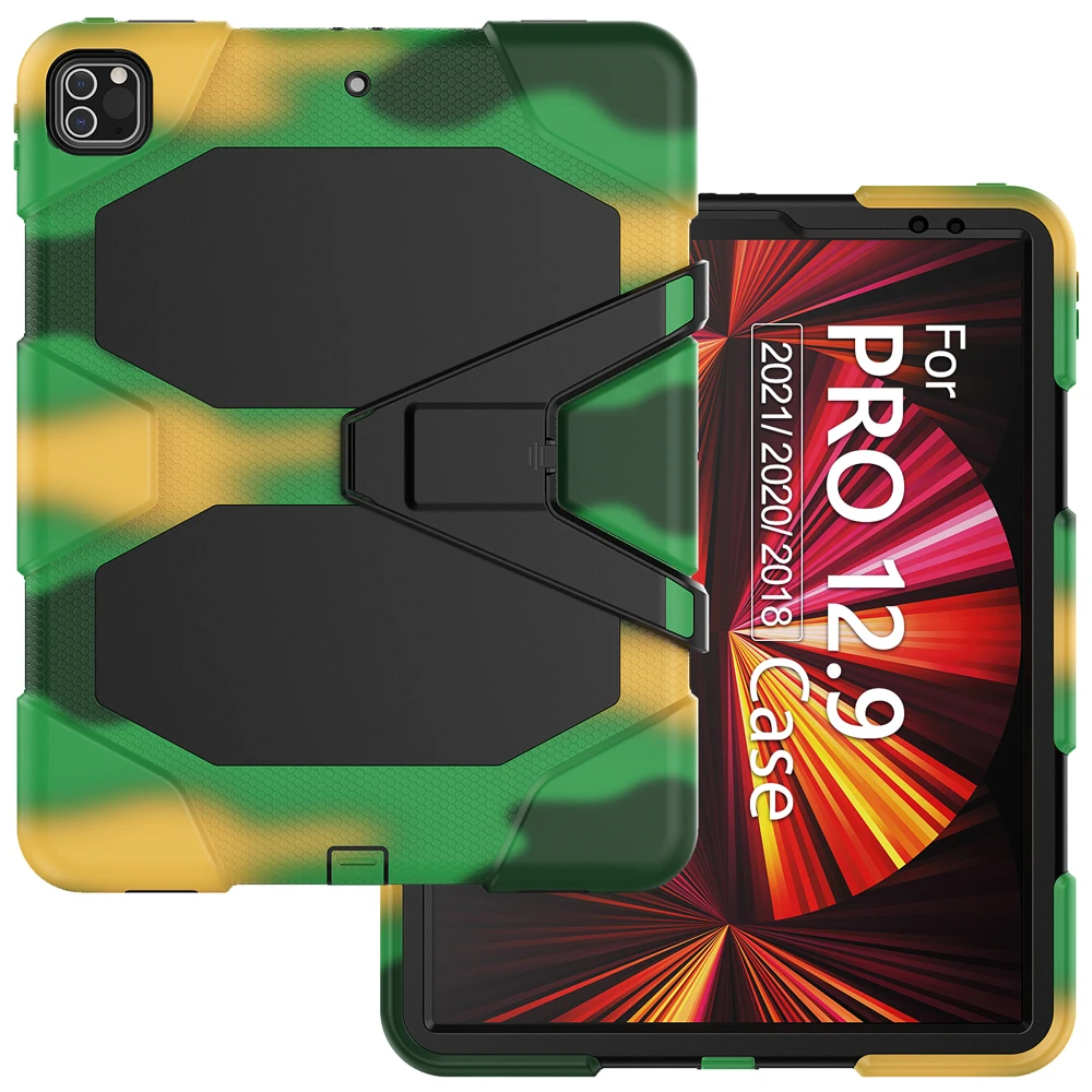 مع حافظة كمبيوتر لوحي بشاشة PET لجهاز iPad Pro 12.9 12 9 6th 4th 5th 3rd 2022 2021 2020 2018 حافظة Fundas سيليكون PC Stand Shell #2