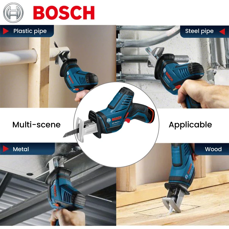 Bosch GSA 12V-LI Cordless Saber Saw Professional Rechargeable Reciprocating Saw Wood Metal Cutting Machine 12V Li-ion Battery