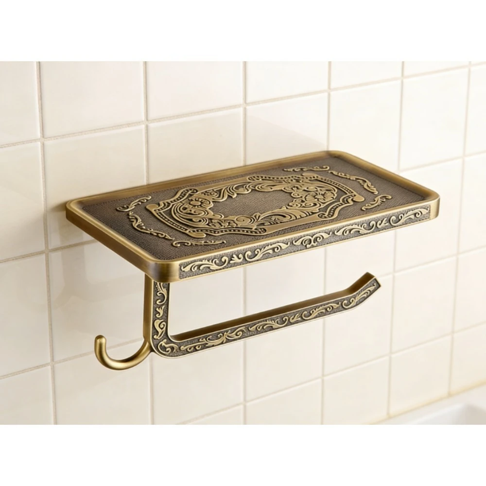 

Настенный старинный латунный рулонный ящик, винтажный классический держатель для туалетной бумаги для ванной комнаты