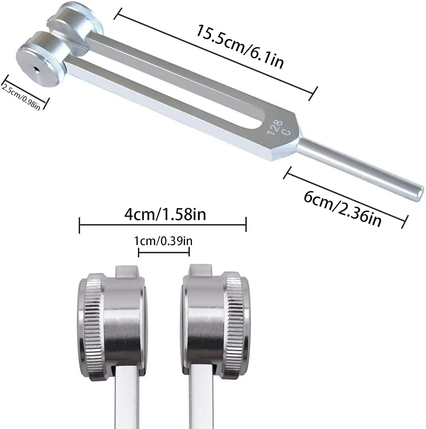 شوكة ضبط للشفاء شوكة ضبط احترافية لمجموعة الشفاء مع أجهزة شفاء التردد أدوات شفاء الصوت 128C