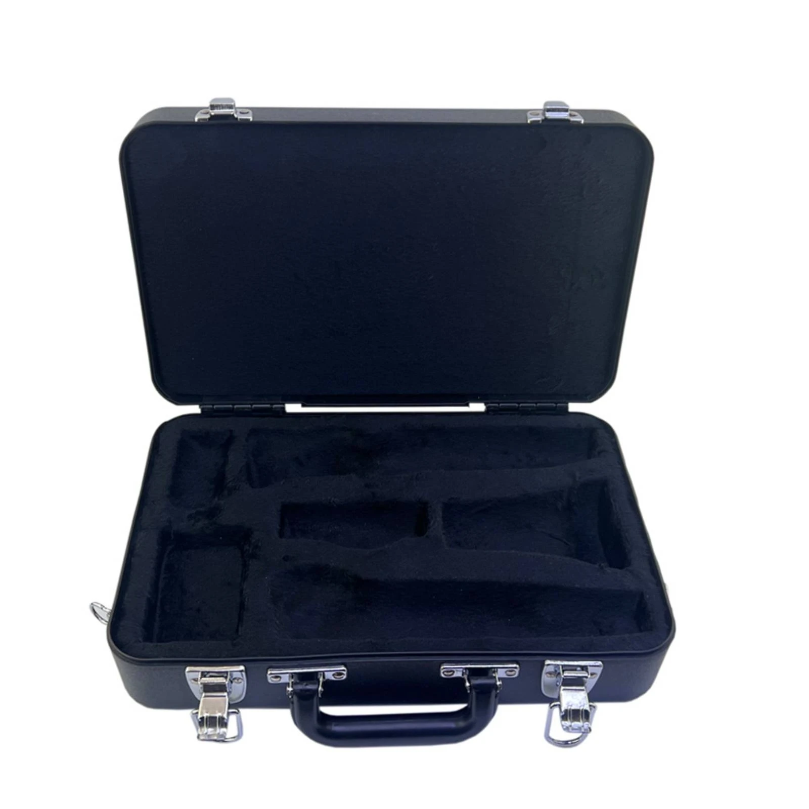 Molded Clarinet Case with Carry Handle Rigid Hard-Shell Clarinet Case with Metal Latches Storage Box Textured Safeguarding