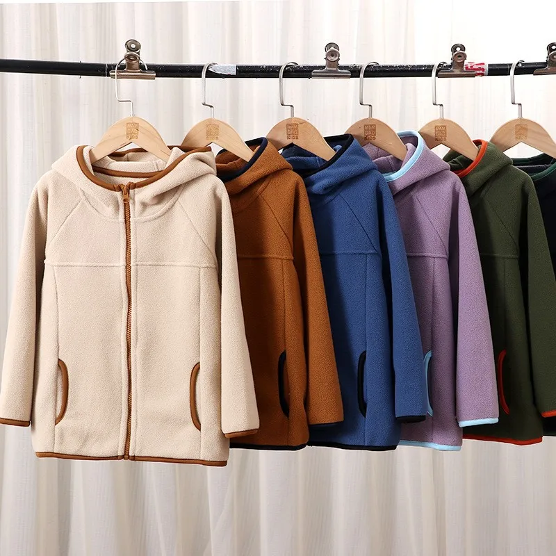 Children's Polar fleece Outwear Children's winter jacket for autumn and winter Family Winter Outfit Super light and Warm