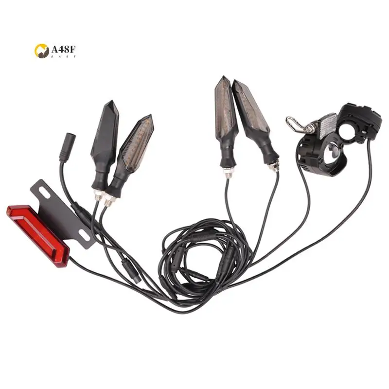 

A48F-электрический велосипед 24 В/36 В/48 В фара передний и задний указатель поворота стоп-сигнал комплекты для переоборудования электровелосипеда