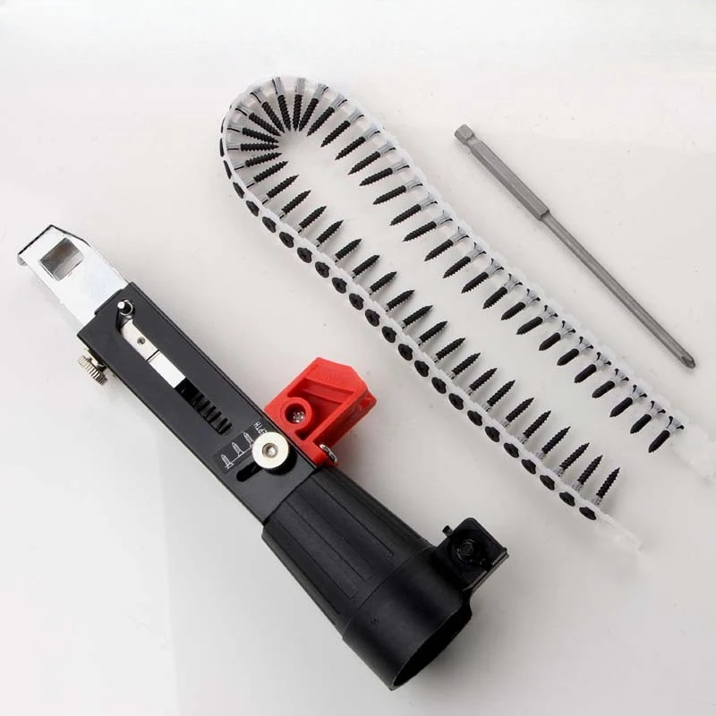 

Chain belt automatic nail feeding gun head woodworking decoration gypsum board electric screw automatic nailing tool
