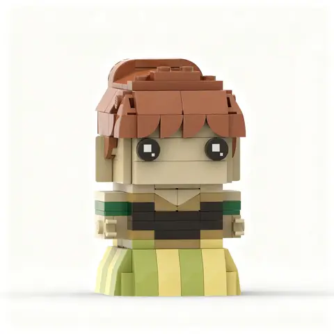 188pcs MOC Coronation Anna Frozen BrickHeadz Model Building Blocks Craft Display Collection Education Assemble Birthday Creative