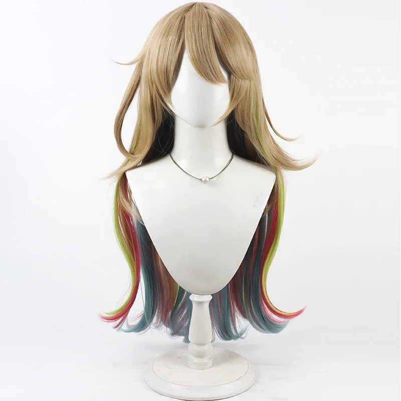 Anime Game Bazooka Girl Cosplay Wig Halloween Carnival Party Props Synthetic Hair Heat Resistant Fiber + Wig Cap
