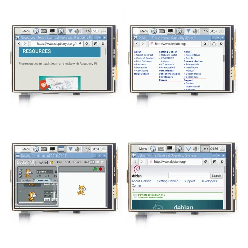 Neues 3,5-Zoll-LCD-HDMI-USB-Touchscreen Real HD 1920 x 1080 LCD-Display Py für Raspberri 4 Modell B MPI3508