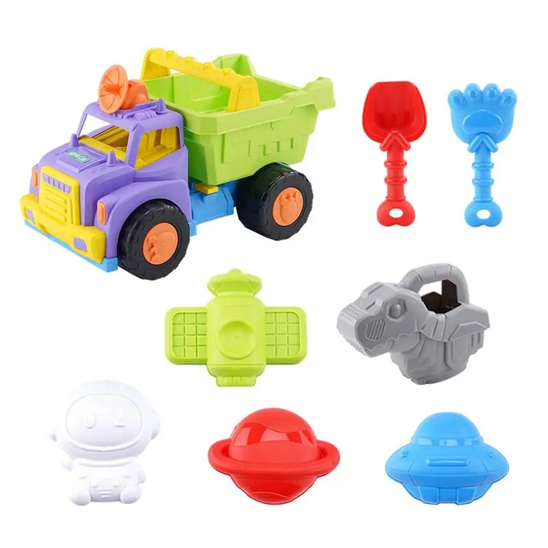 

Kids Beach Toys Sand Toys And Shovels Set Alien Spaceship Shaped Sand Molds Kit With Shovel For Sandcastles & Outdoor Adventures