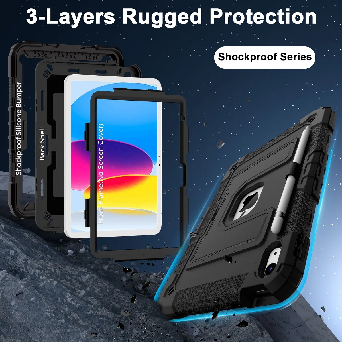 Funda Tablet Cover for iPad 10th 11th 12th Gen Air5 Air11 Air13 Stand Protection Case for iPad 10.2 9th 8th 7th Gen Mini 7 6