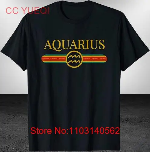 Aquarius Zodiac Sign - Astrolog T-Shirt Funny In Logo Men's American Tee T-Shirt