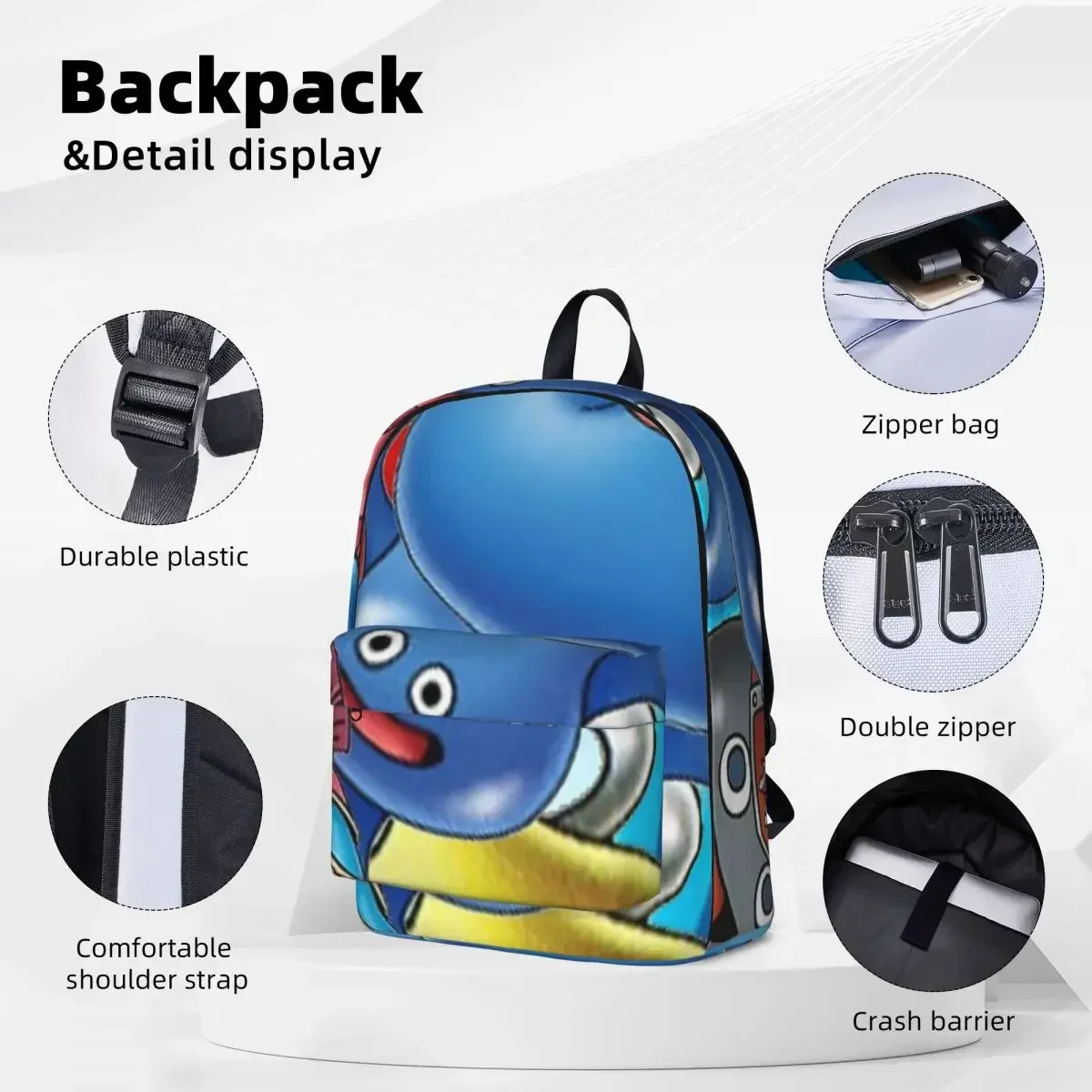 Dragon Quest Slimes Woman Backpacks Boys Girls Bookbag Fashion Children School Bags Portability Travel Rucksack Shoulder Bag