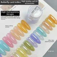 Nouvelle poudre à ongles effet miroir Aurora, paillettes cristallines, poudre de polissage blanc nacré clair effet lune, poudre scintillante pour manucure DIY 4