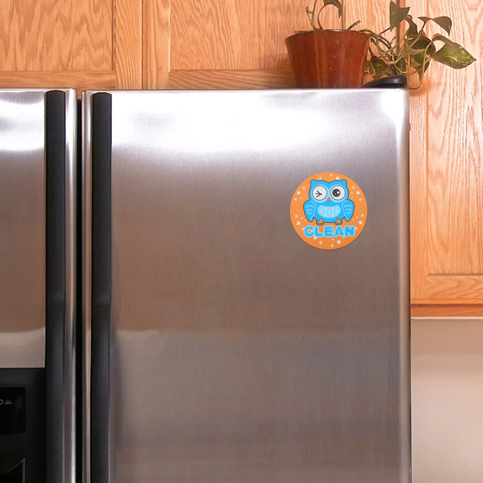 مغناطيس غسالة الصحون علامة قذرة نظيفة مؤشر مغناطيسي مزدوج الجوانب نمط كرتوني اكسسوارات المطبخ مكتب المنزل #4