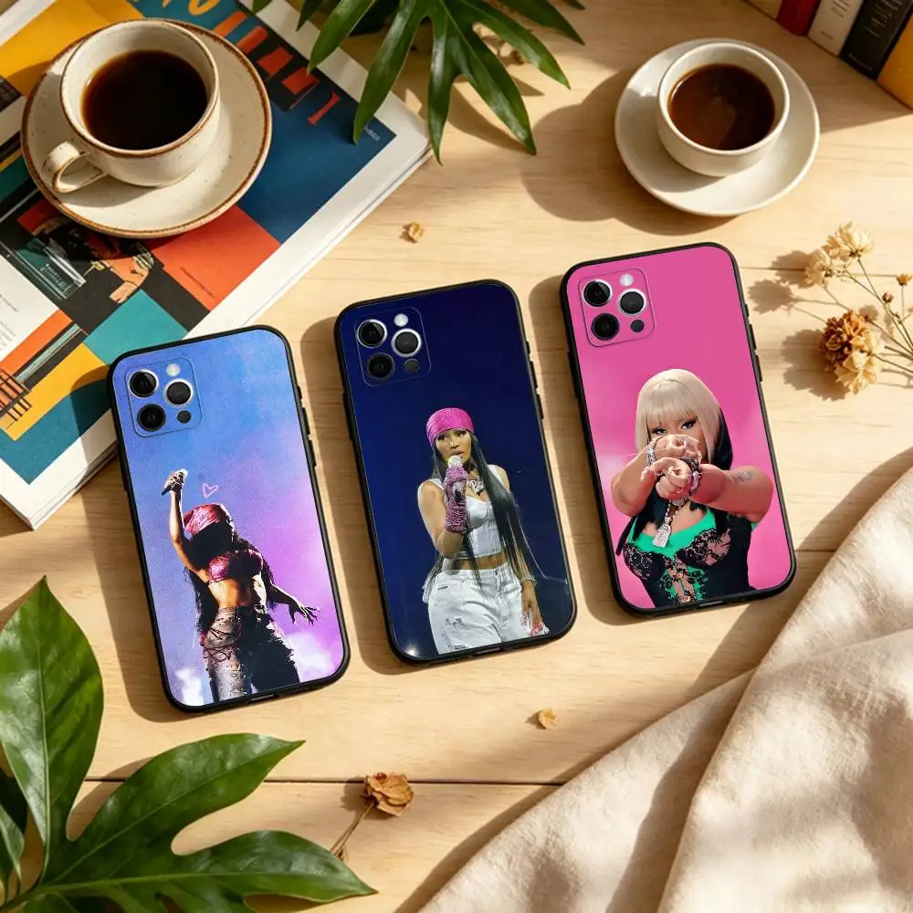 S-Singer N-Nicki M-Minaj  Phone Case For iPhone 17,16,15,14,13,12,11 Plus,Pro Max,Soft Silicone Black Cover