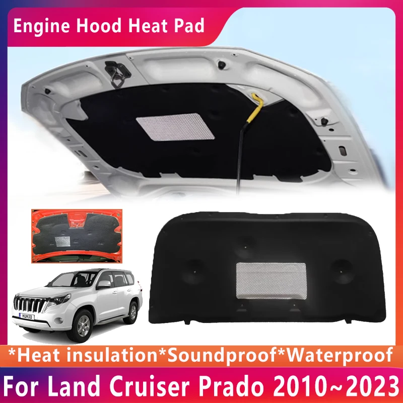 

Car Hood Sound Cotton Cover For Toyota Land Cruiser Prado J150 2010~2023 Heat Insulation Pad Mat Interior Accessories 2020 2022