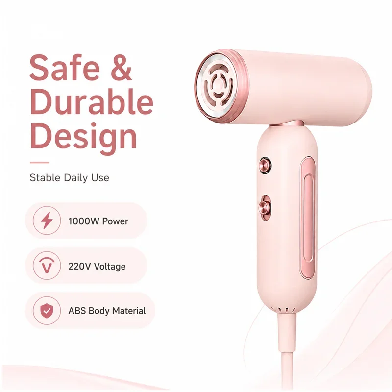 06000RPM High Speed Hair Dryer 1200W Professional Negative Ionic Blow Dryer Fast Drying Portable Foldable Hairdryer for Travel H