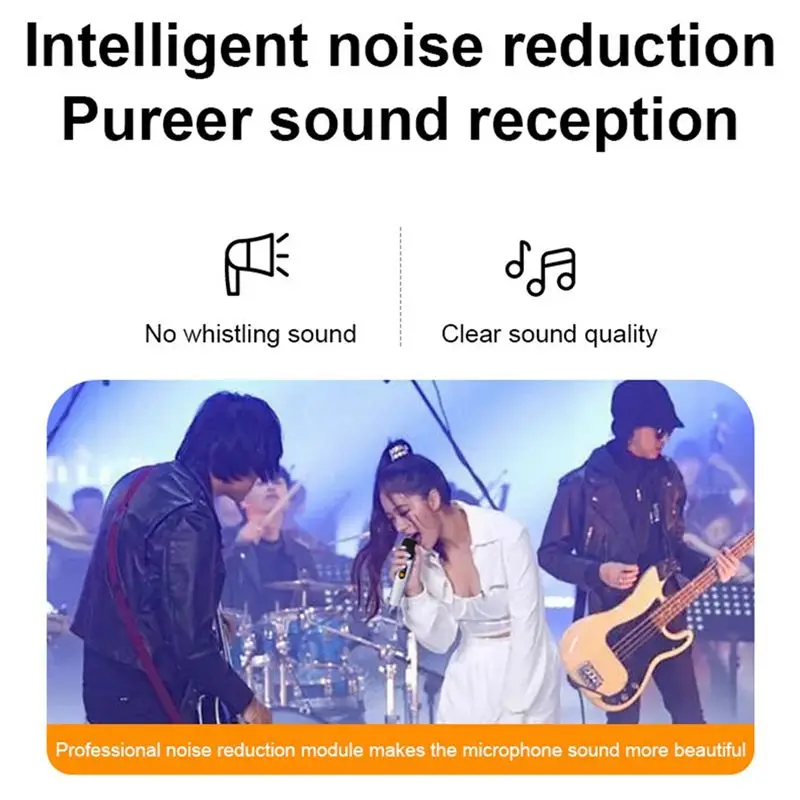 M07K-Wireless Handheld Microphone 2.4G Portable Microphone System With For Home KTV Karaoke Clear Voice, Crisp Sound