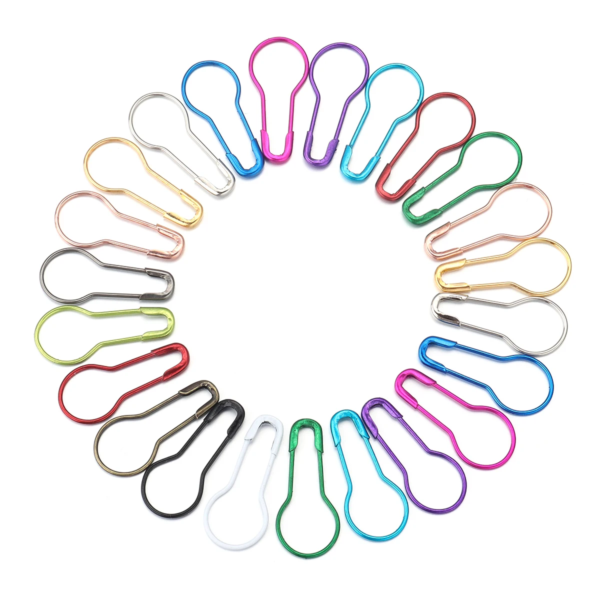 200pcs Metal Gourd Shape Safety Pins Colorful Paper Clip For DIY Locking Knitting Marker Clips Clothing Sewing Tools Accessories view 3