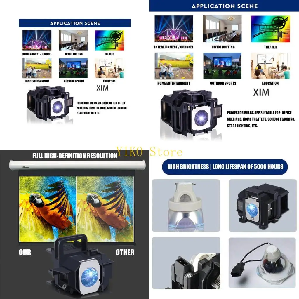 K32C Compatible Projector Bulb For ELPLP78 Models Excellent Color Performances For Education And Business