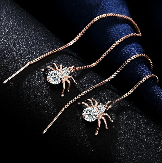 Fashion Jewelry New Personality Spider Earrings Simple Crystal from Austrian for Woman