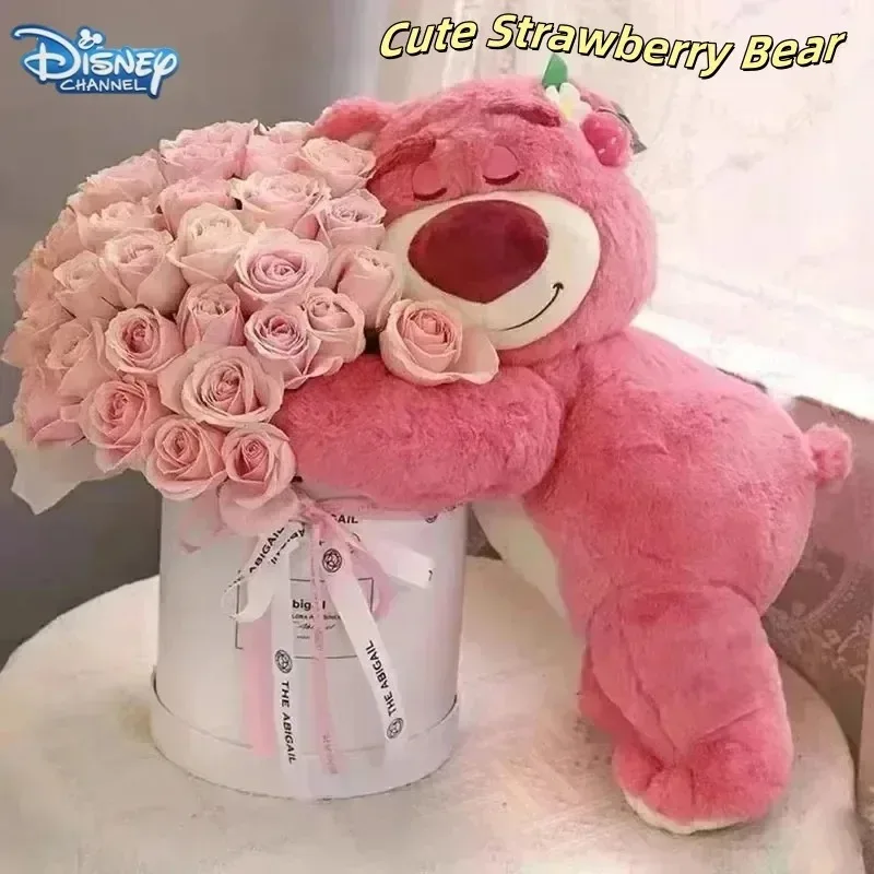 

--New In Stock** Disney Kawaii Doll Toy Story Cute Bear Strawberry Sofa Plush Pillow Stuffed Toy Kids Birthday Decor Kids Gift,.