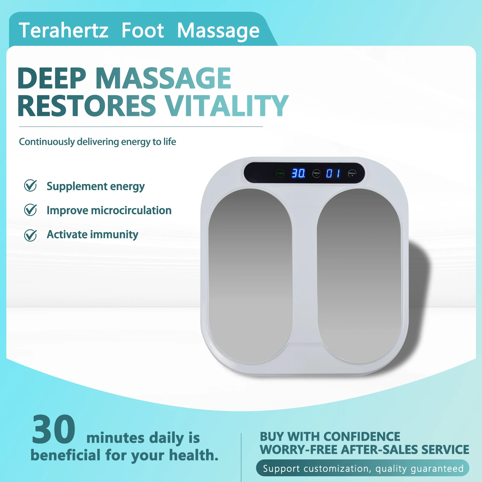 

Iteracare P90 Plus+ Terahertz PEMF Foot Massage Device Original Therapy for Abdominal Blood Circulation And Physical Massager