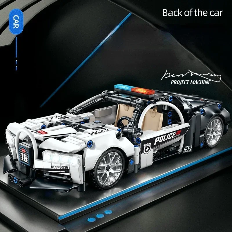 1:18 Classic Super City Racing Car Building Blocks Auto sportive Mattoni Set di veicoli Giocattolo tecnico fai da te per regalo per bambini