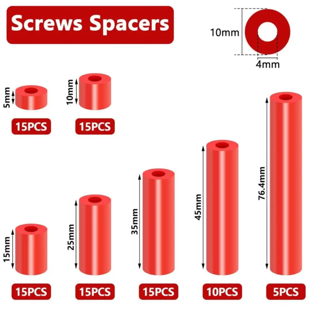 Easy Installation Outlet Extender Kit Reusable Multi-Size Set Outlet Screw Spacers Kit Complete Repair Kit Assorted Kit