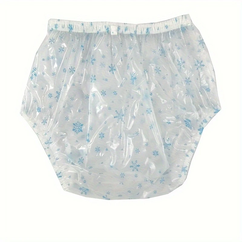 High Waist Reusable PVC Adult Baby Diaper Coat Waterproof Incontinence Underpants Print Plastic  Diaper Super Soft