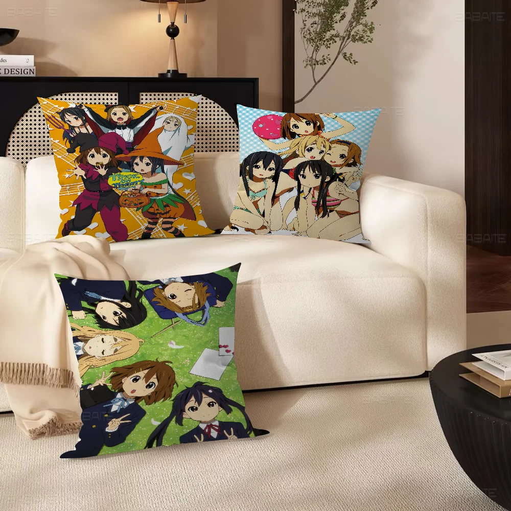 K-ON Anime Pillow Cushion Cover Pillowcase Living Room Sofa Home Decor Customized