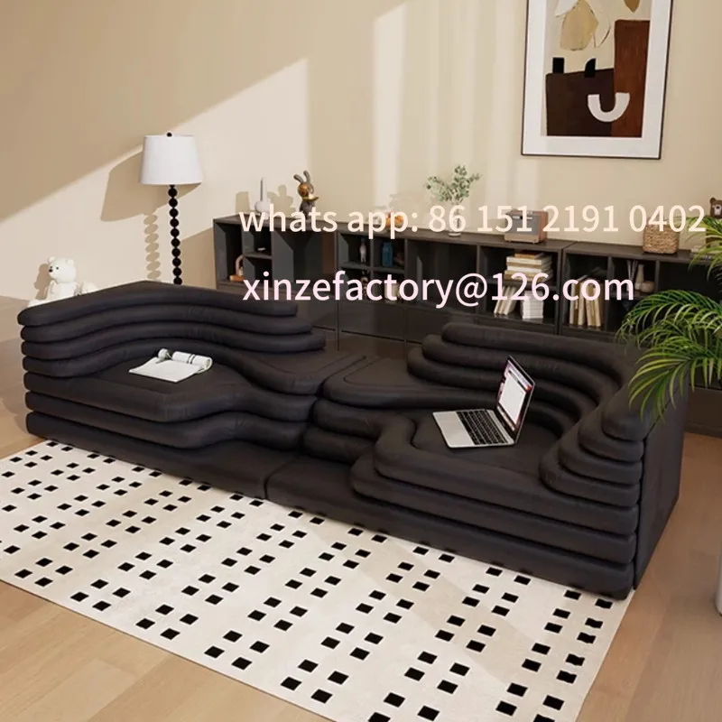 

Customizable luxury minimalist ancient terraced sofa combination leather personalized creative living room clothing store sofa