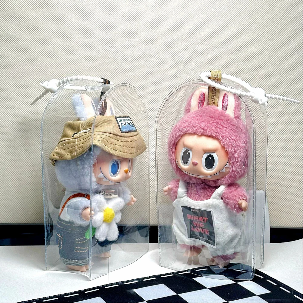 1PC Thicken Transparent Mystery Box Toy Raincoat Storage Case Keychain Bag Storage Pouch Organizer Box Classic Doll Bag Keychain