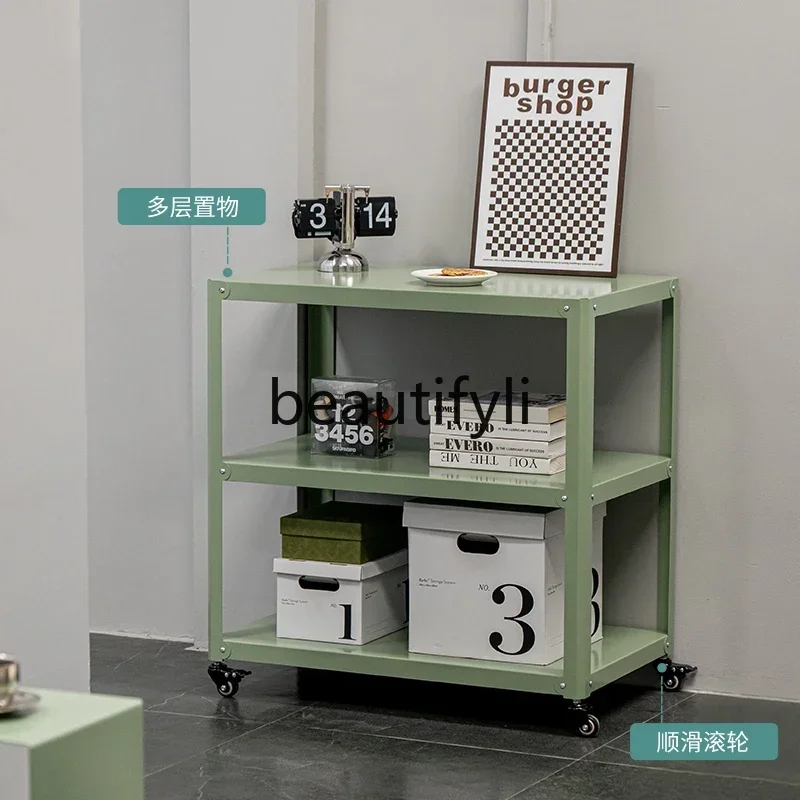 

Small apartment kitchen multi-layer shelf simple mobile display rack household storage cart