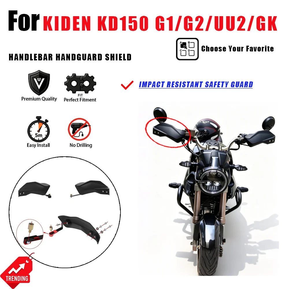 For Kiden KD150 G1 G2 UU2 GK Motorcycle Handguard Shield Handlebar Wind Deflector Accesorios Moto Paramanos Protection Parts