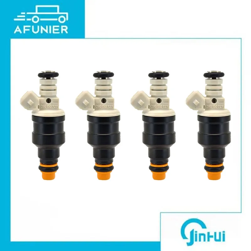 Boquilla de inyector de combustible de 4 Uds para Ford Aerostar Bronco E/F-150 E/F-250 E/F-350 sonda Ranger Taurus Thunderbird 86-92 OEM: 0280150727